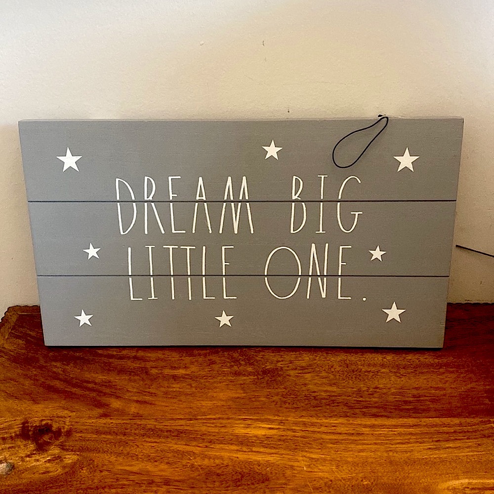 NEW Rae Dunn, “Dream Big, Little One”, Nursery/Toddler Room, Wall Hangin… - Picture 2 of 13